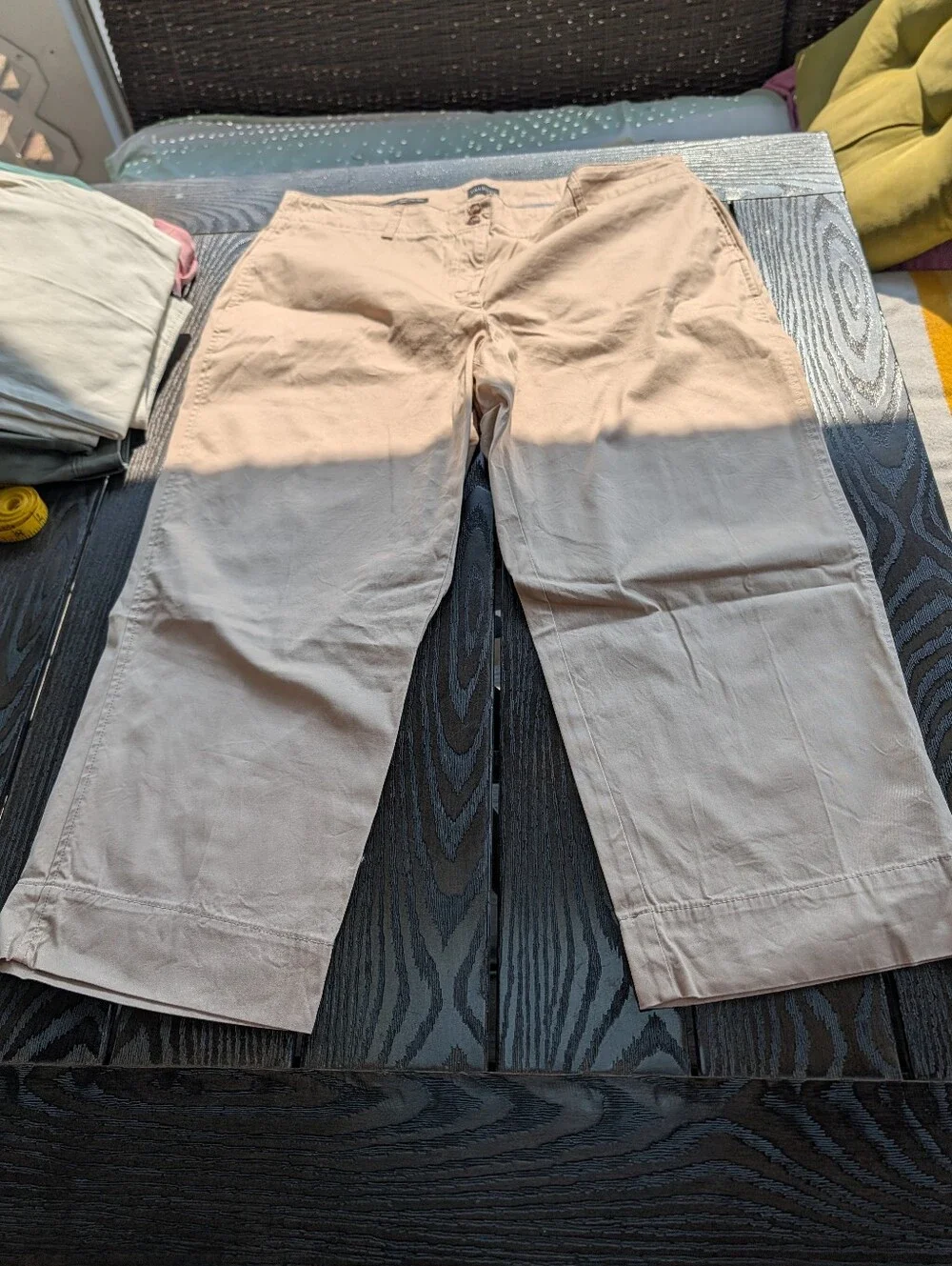 Talbots Women's Light Brown New England Crop Chino Trousers Size 18W